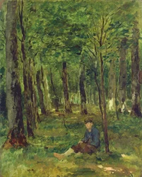Jeune fermier assis dans la forêt, 1878