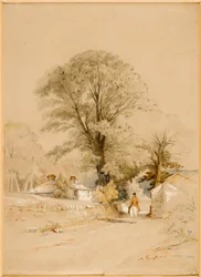 Paysage avec cavalier