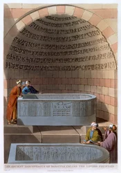 Un ancien sarcophage de basaltes, appelé la Fontaine des Amoureux, 1802
