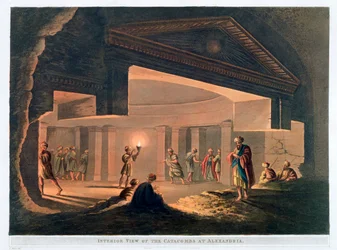 Vue intérieure des catacombes d