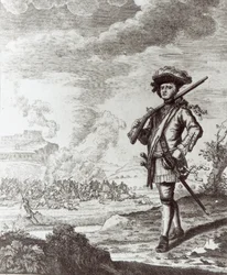 Le capitaine Henry Morgan au sac de Panama en 1671, c.1734