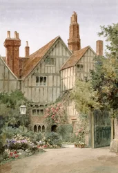 Une vieille maison de maître et jardin
