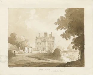 Brewood - Long Birch Hall: dessin sépia