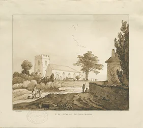 Église de Fulford (dessin sépia)