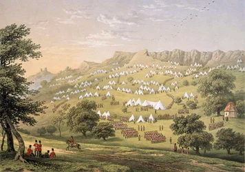 Le camp de la Légion étrangère près de Hythe, Kent 1855