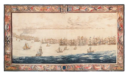 Tapisserie historique de la bataille de Solebay, Mortlake, dessins attribués à William van de Velde, c.1688