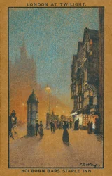 Londres au crépuscule : Holborn Bars, Staple Inn
