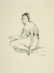 Modèle assis par terre