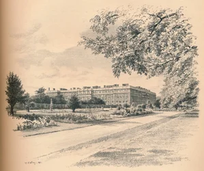 Les façades du jardin du palais de Hampton Court, 1902