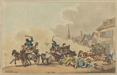 Une course de charrettes