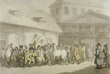 Vente de chevaux au dépôt de Hopkins, Barbican