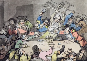 Un coup de pied à une table de hasard, pub. par J. Harris, 1787