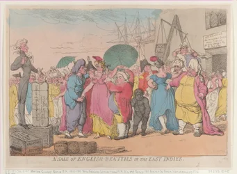 Une vente de beautés anglaises aux Indes orientales