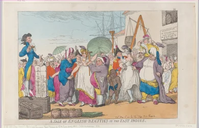 Vente de beautés anglaises aux Indes orientales, [10 mai 1811], réimpression