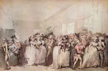 Les flâneurs du hall des boîtes de 1785