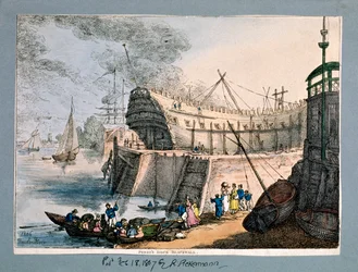 Brunswick Dock, Blackwall, Londres, 1806