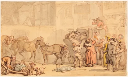 Changement de chevaux de la diligence