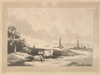 Vaches et paysage marin, 1783-89