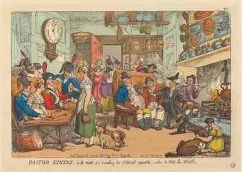 Le docteur Syntax, au milieu d