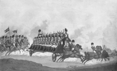Expédition ou mouche militaire, vers 1780-1820, 1909