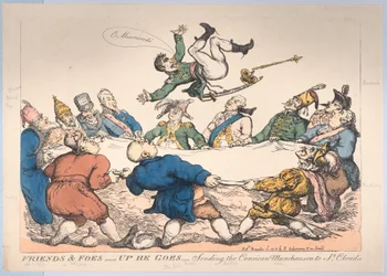 Amis et ennemis - Il monte - Envoyant le Munchausen corse à St. Cloud, décembre 12, 1813