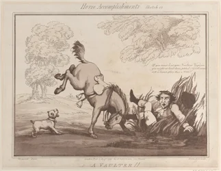 Accomplissements équestres, croquis 12 : Un voltigeur !!, 1er août 1799