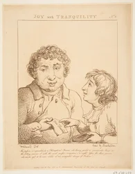 Joie avec tranquillité Le Brun travesti, ou Caricatures des passions, 21 janvier 1800