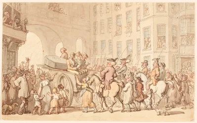 Scène de Londres : Malfaiteurs en route vers Tyburn