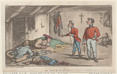 Pauvre Johnny sur la liste des malades, de The Military Adventures of Johnny Newcome, 1815