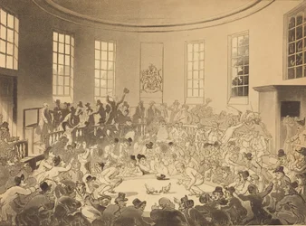 Arène royale de combats de coqs, publiée en 1808.