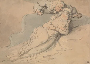 Femme endormie surveillée par un homme