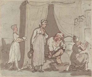 Le bain de pieds (sécher)