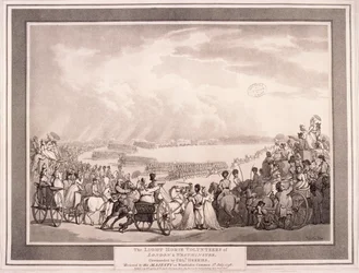 Les volontaires de la cavalerie légère de Londres et Westminster, 1798