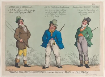 Les trois principales exigences pour former un homme de mode moderne, 15 septembre 1814