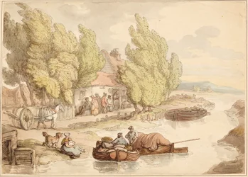 Village sur la rivière