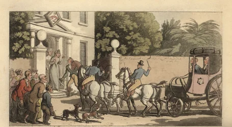 Jeune gentleman anglais rentrant chez lui après le Grand Tour