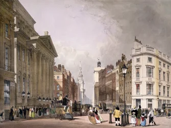 Cheapside et Mansion House, 1842