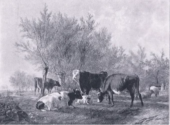 Paysage avec du bétail, de The Magazine of Art 1893, Cassell and Company