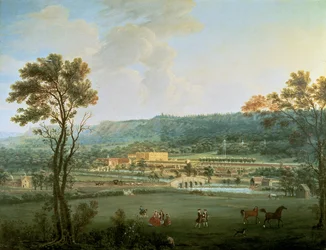 Vue de Chatsworth depuis le sud-ouest