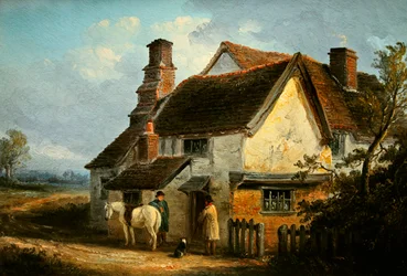Deux Warsowers parlant devant un cottage