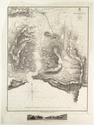 Baie de Balaklava, mer Noire, relevée par le commandant Spratt du HMSV 