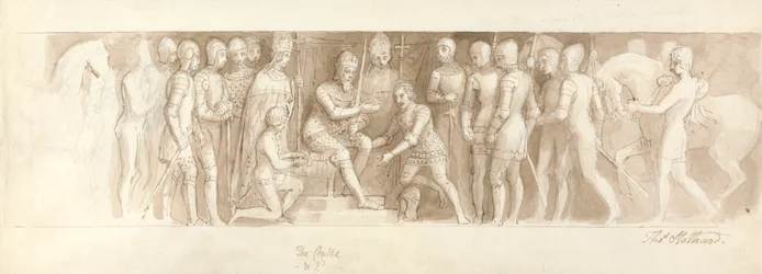 Conception pour le grand escalier, Palais de Buckingham, le centre et le 2e