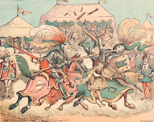Un tournoi au Moyen Âge, vers 1884