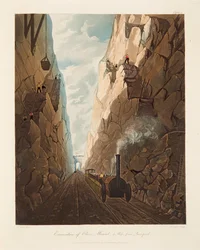 Excavation du Mont Olive, à 4 miles de Liverpool, 1831