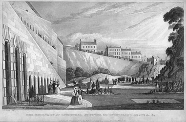 Le cimetière de Liverpool, montrant la tombe de M. Huskisson, 1831