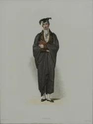 Érudit, gravé par J. Agar, publié dans 