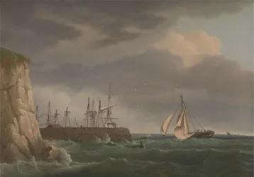 Un navire entrant dans le port avec d