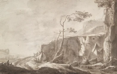 Paysage rocheux avec un ruisseau