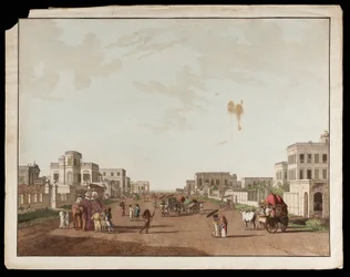 Old Court House Street vue du sud des vues de Calcutta