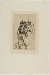 Trois soldats en marche